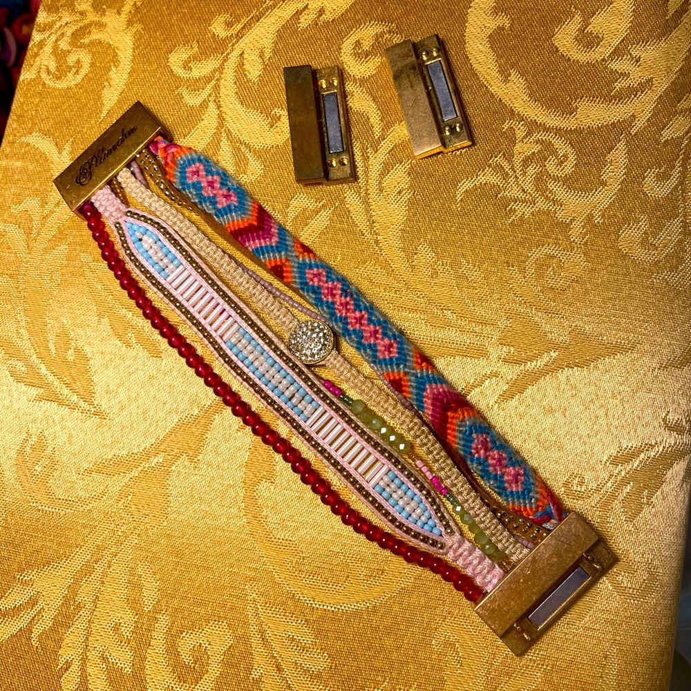 Bohemian magnetic bracelet in Geometric Designs by Plunder with 2 expanders